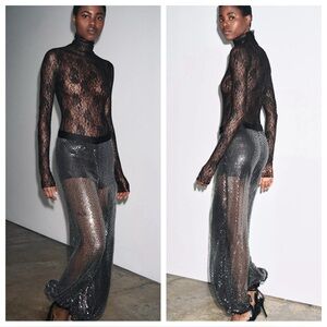 ZW COLLECTION SEQUIN BALLOON PANTS